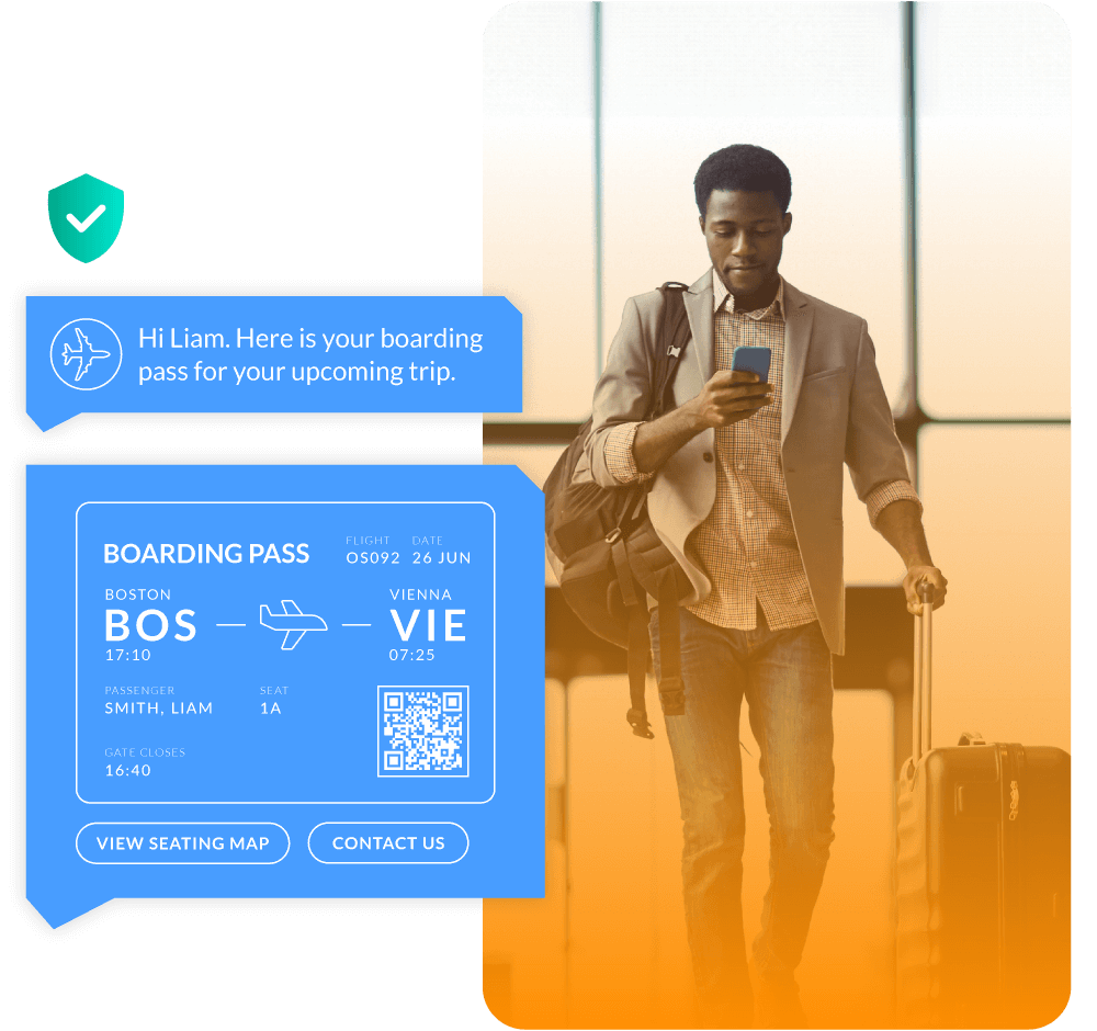 RCS Message airline example
